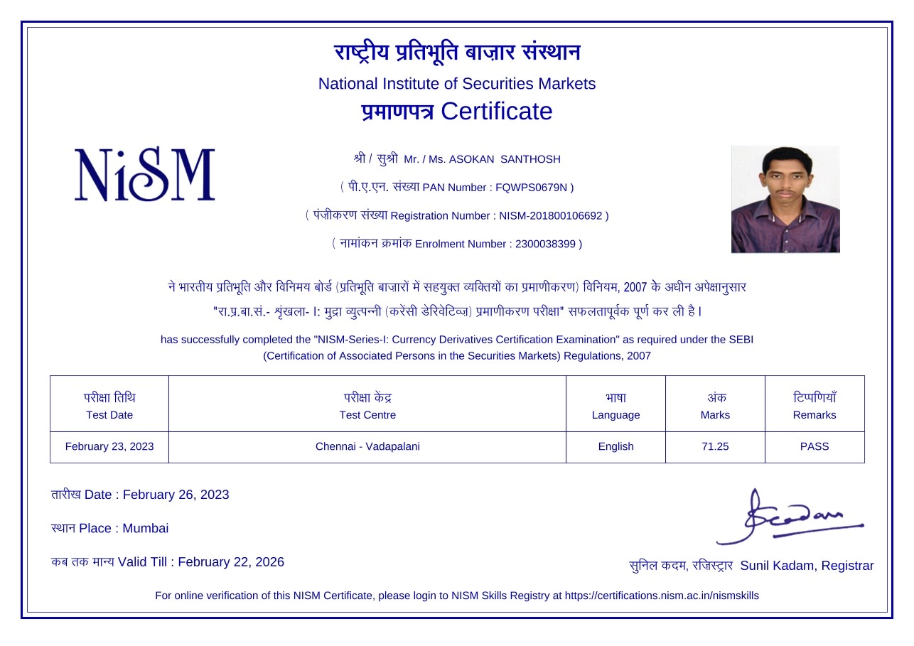 NISM Currency Derivatives Certification